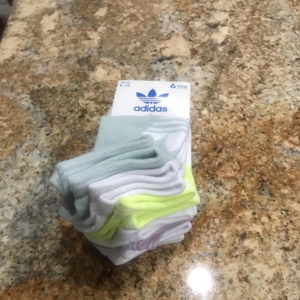 Adidas neon new no show socks size 5-10 women - Picture 5 of 8